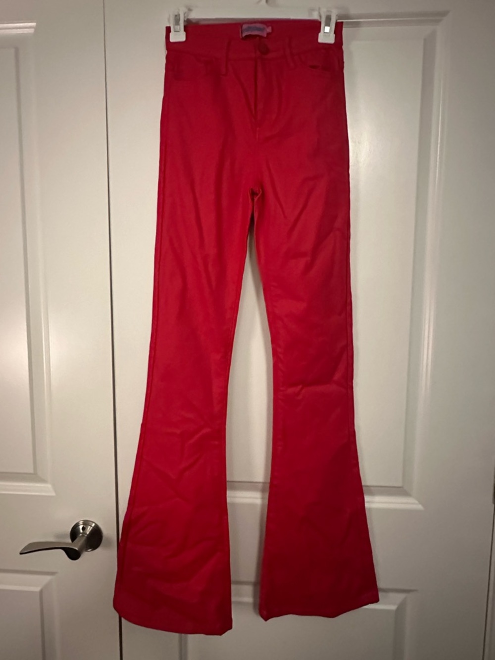 Edikted Red Boot Cut Flare Pants